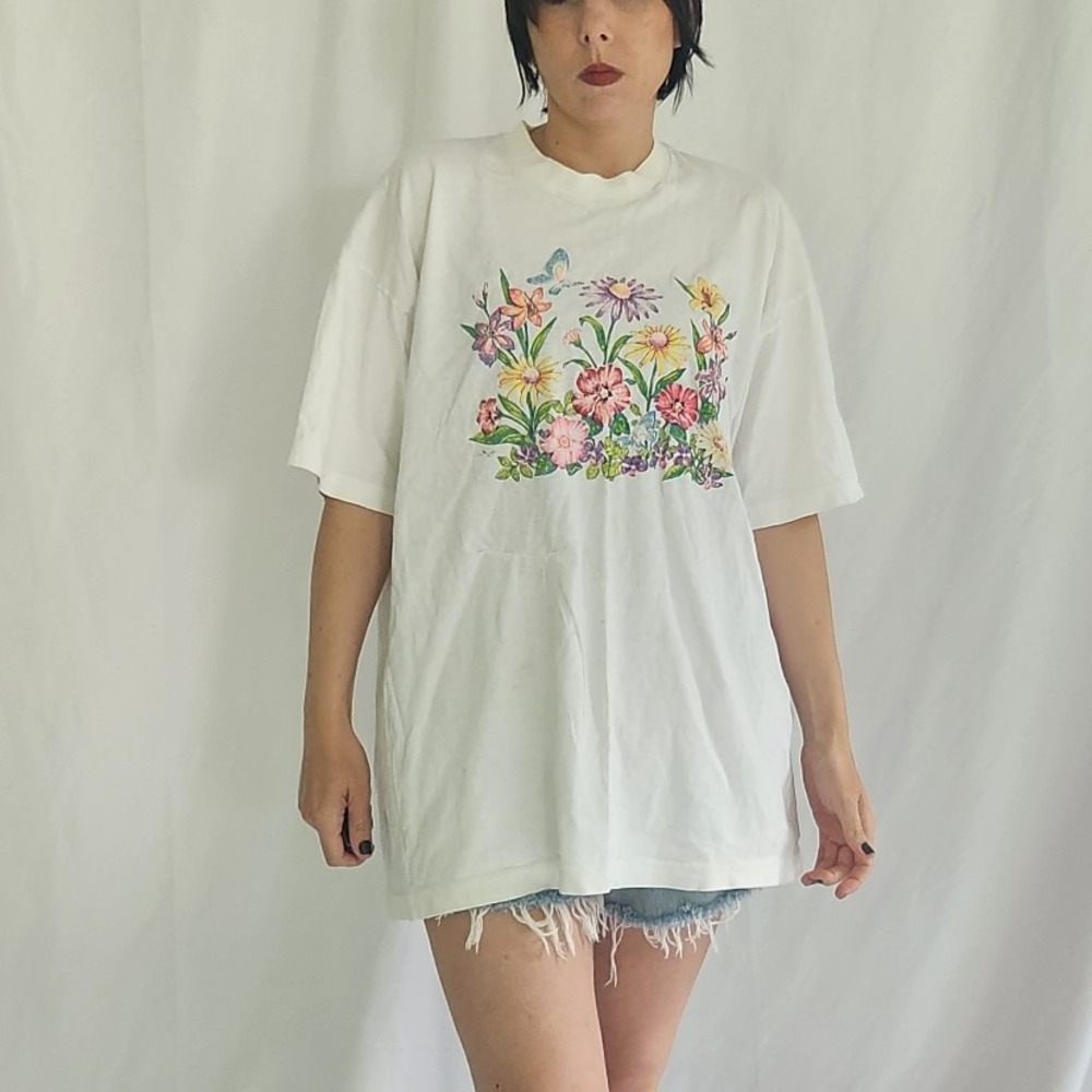 90s Floral Grandmacore Tee